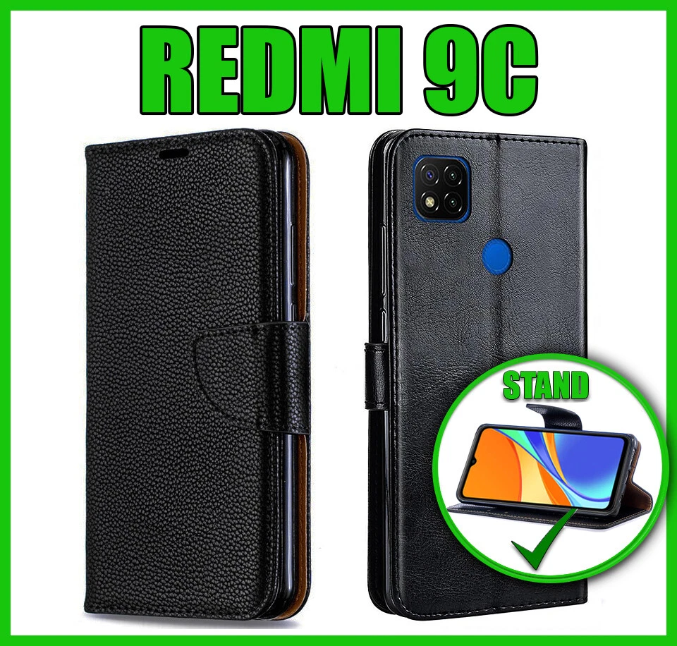 UITUIM Cover per Xiaomi Redmi 15C 5G/4G Custodia con 2 Vetro Temperato Pellicola a Libro Portafoglio Libretto in Pelle Porta Carte Protettiva Flip Case,Blu