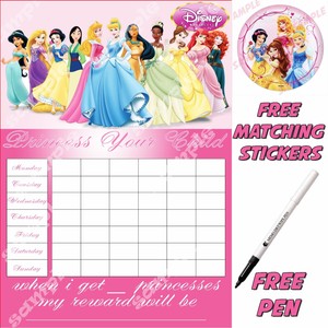 Disney Princess Potty Training Reward Chart