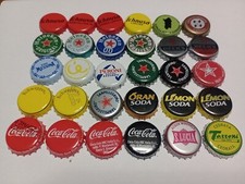 LOT F/2024 30 CROWN CAPS DIFFERENT BEERS, PERFECT DRINKS