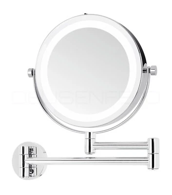 DEUSENFELD WL10CB - LED Batterie Doppel Wand Kosmetikspiegel, 10-fach + Normal - Bild 1 von 4