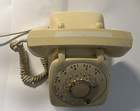 Vintage Beige rotary dial desk telephone retro 1960's Automatic Electric
