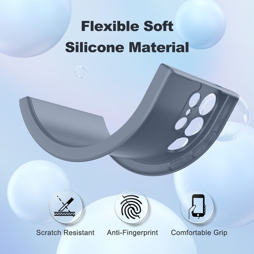For Samsung Galaxy S23 S22Plus S24 Ultra S24 FE Silicone Case Phone Cover +Glass - 第 33/63 張圖片