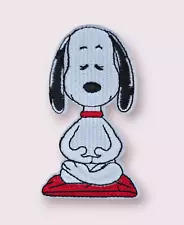 SNOOPY YOGA MEDITATING PEANUTS CARTOON CUTE FUNNY IRON ON PATCH