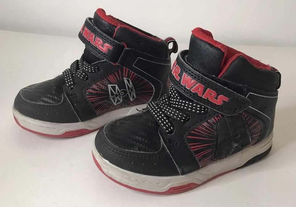 Star Wars Sneakers Darth Vader  High Top Shoes Boys US 7 - Image 3 of 4