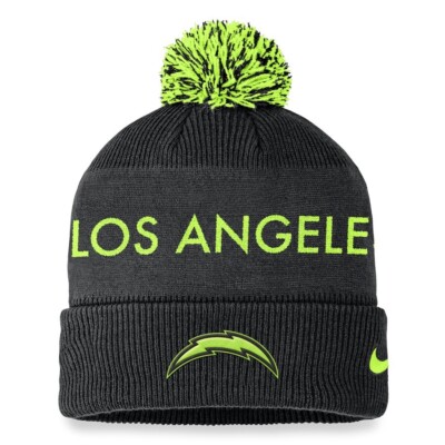 Los Angeles Chargers Nike Volt Cuffed Knit Hat with Pom Black