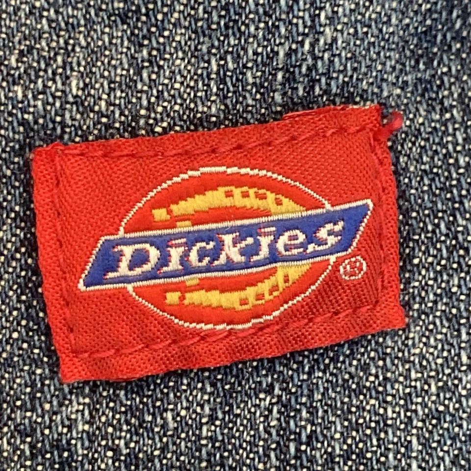 Vintage 90's Dickies Women's Blue Denim Jacket Size M 20x25, Black Quilted Liner - Image 4 of 4