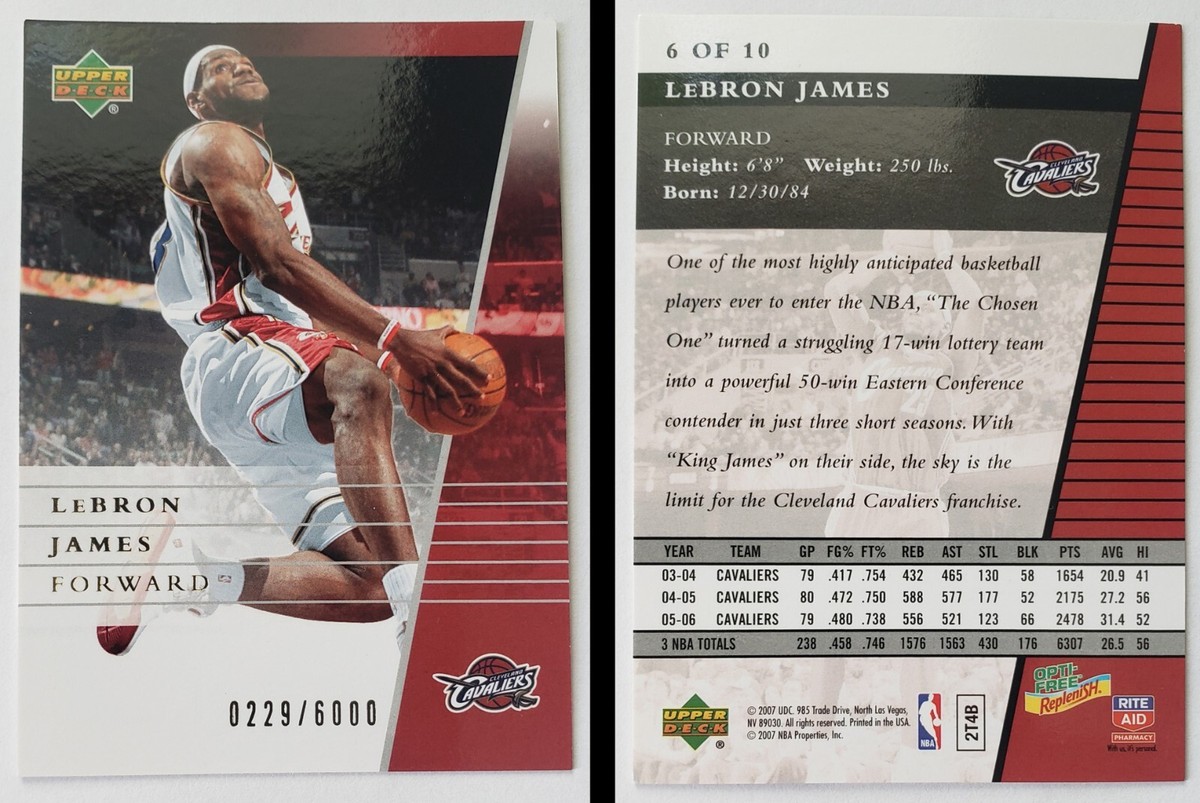 2007 Upper Deck LeBron James #23 Trading Card (#6/10) Cleveland Cavaliers  NBA | eBay