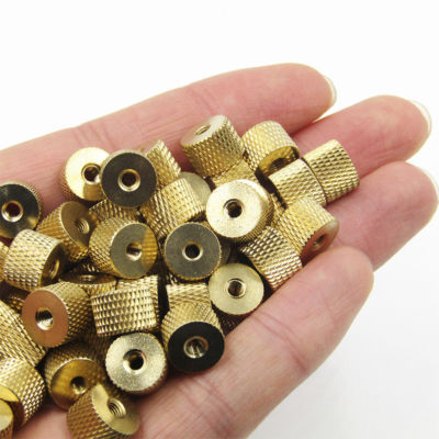 Brass Coppers Cylindrical Adjust Knurled Thumb Nut fo Water Cooling PC Case Mode