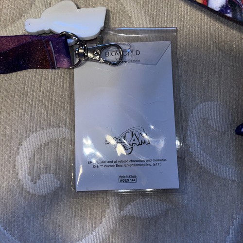 Space Jam NBA Basketball Lanyard with Charm and Sticker ID Holder Badge NEW TOON - Picture 4 of 4