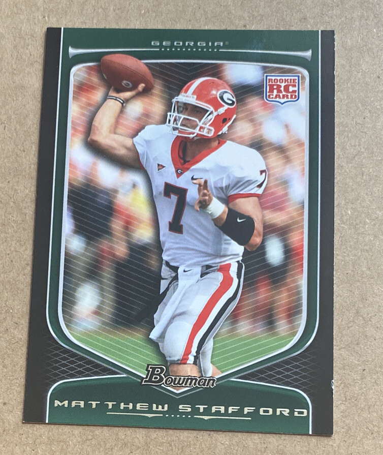2009 Bowman Draft Picks Matthew Stafford #111 Rookie RC Georgia Bulldogs Lions