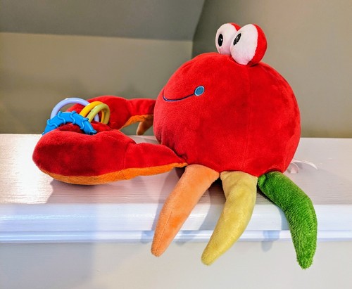 Baby Gund Colorful Activity Crab With Crinkle Sounds And Teething Rings - Picture 2 of 10