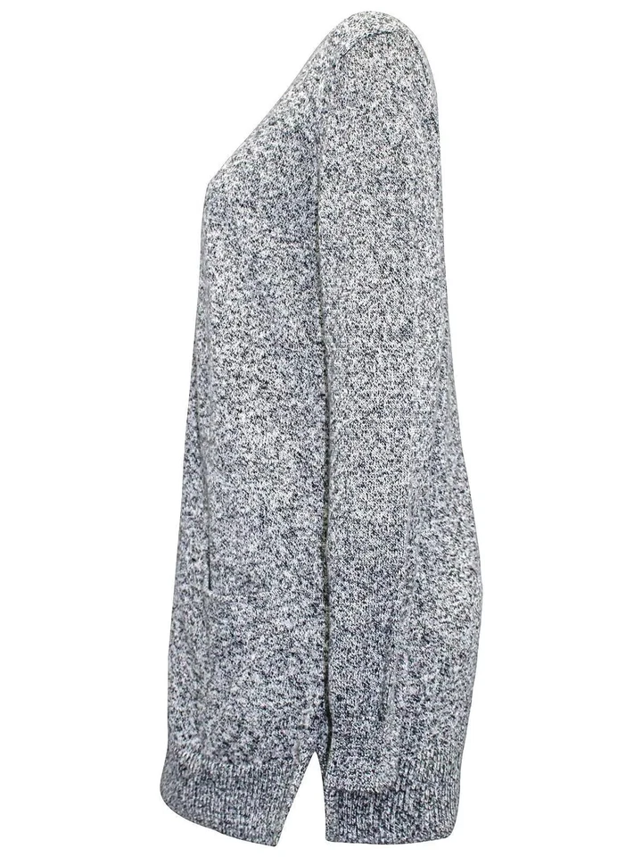 Cárdigan tejido GAP GREY-MARL para mujer talla 6 manga larga frente abierto Foto 2 de 4