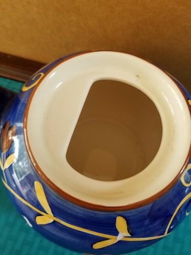 Herman Dodge & Sons Imported Hand Painted Teapot Blue Flowers NWT - Picture 3 of 4