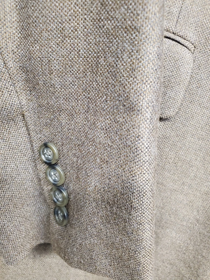 Abrigo Deportivo JOS A BANK Para Hombres 46 Caqui Tostado Bambú Lúpulo Lana Blazer Chaqueta 46 R Foto 4 de 4