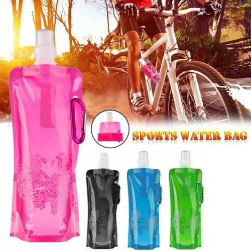 Hydration Pack Water Bag Soft Flask Bottle Foldable For Running Hiking Cyclivm - Afbeelding 1 van 17