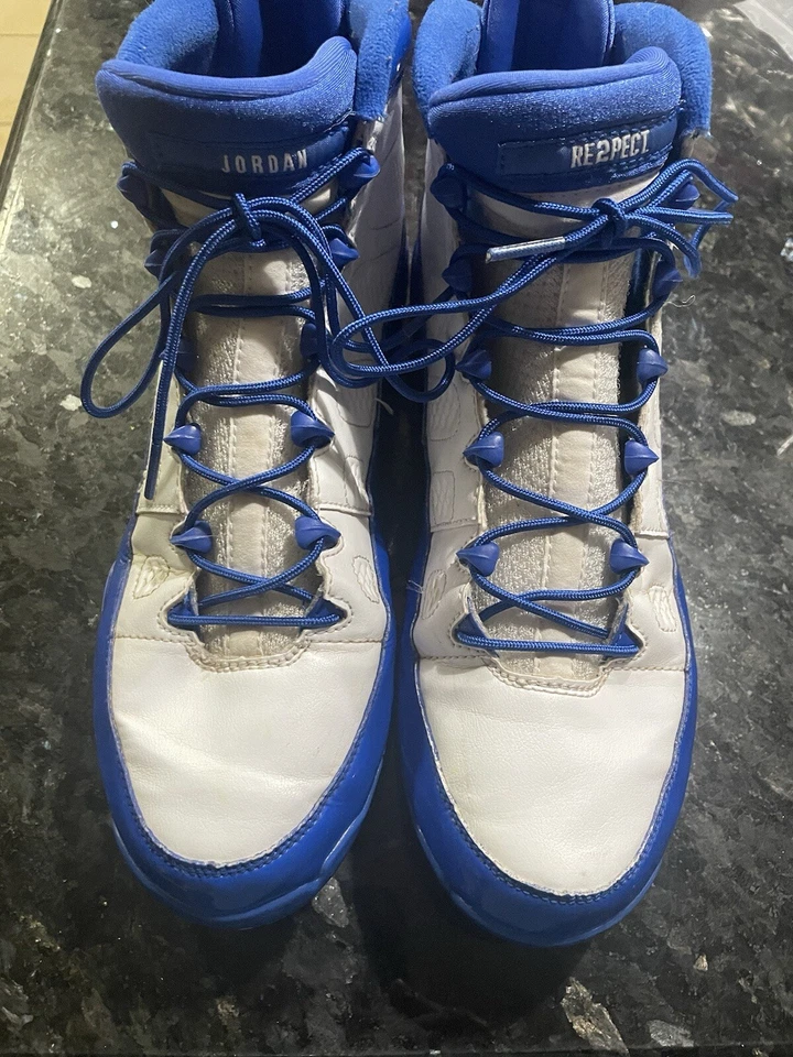 Botines Metálicos Jordan 9 Retro MCS Game Royal/Blanco AA1264-401 Talla 11.5 Raros Foto 2 de 4