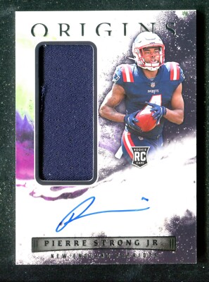 2022 Origins Jersey Autograph #188 Pierre Strong Jr. RC New England Patriots
