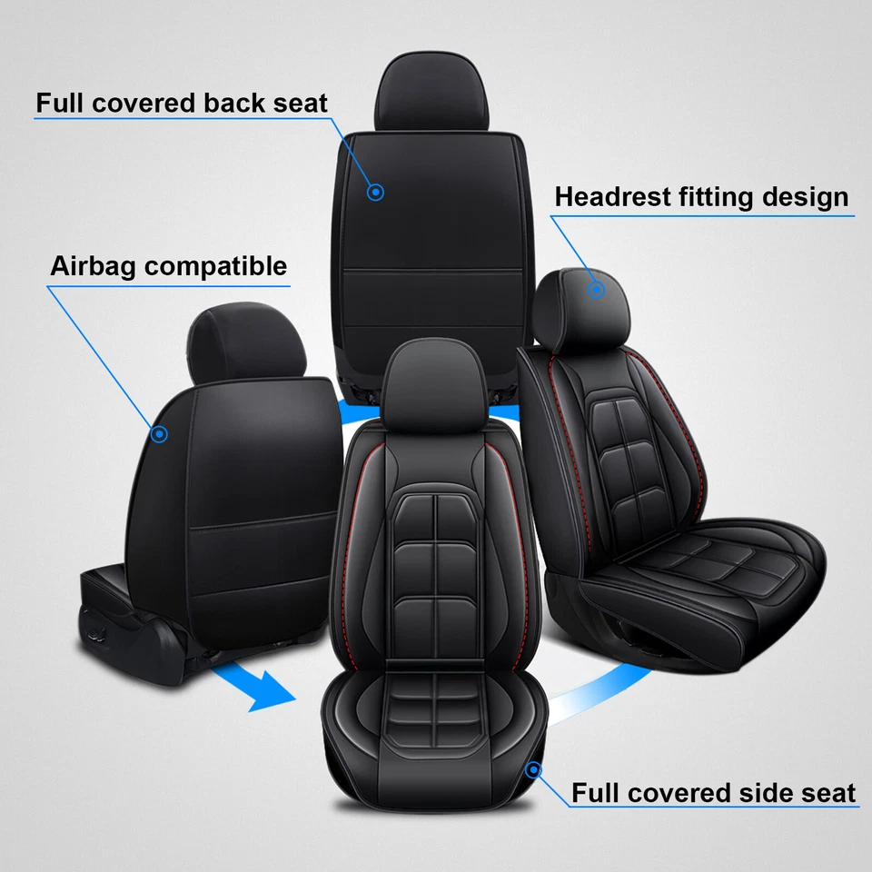 Fundas de asiento de coche aptas para Subaru Legacy 5 asientos 3D cuero PU protector interior Foto 2 de 4