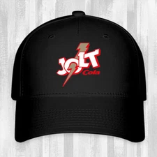 Jolt Cola Famous Cola Black Hat Baseball Cap Size S/M & L/XL