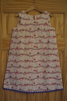 girls purple pinafore