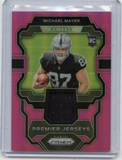 2023 PRIZM #PJ-MM MICHAEL MAYER JERSEY "PINK PRIZM" ROOKIE RC, RAIDERS, 021424