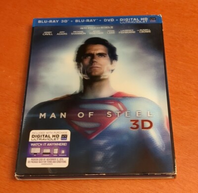 Man of Steel 3D Blu-ray Henry Cavill  Amy Adams  Michael Shannon  Kevin Costner
