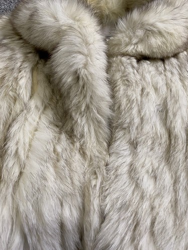 Saga Fox Silver Tag Women's Genuine Quality Half Coat Mid Length Cream Size M - Picture 5 of 14