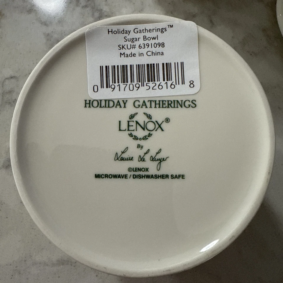 Crema y azucarero vintage Lenox Holiday Gatherings Holiday Berry con descuento Foto 4 de 4