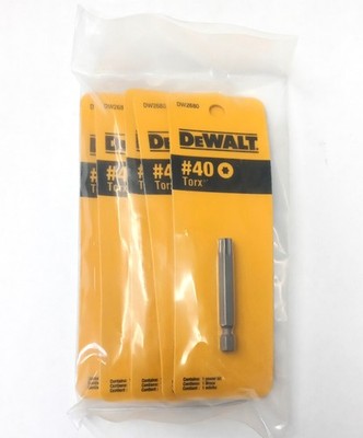 Dewalt T40 Torx Bits 2'' Long 5pcs DW2680