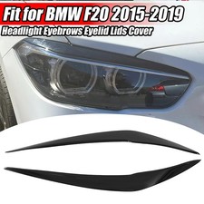 Gloss Black Headlight Eyebrow Eyelid Cover For BMW 1 Series F20 F21 2015-19 LCI