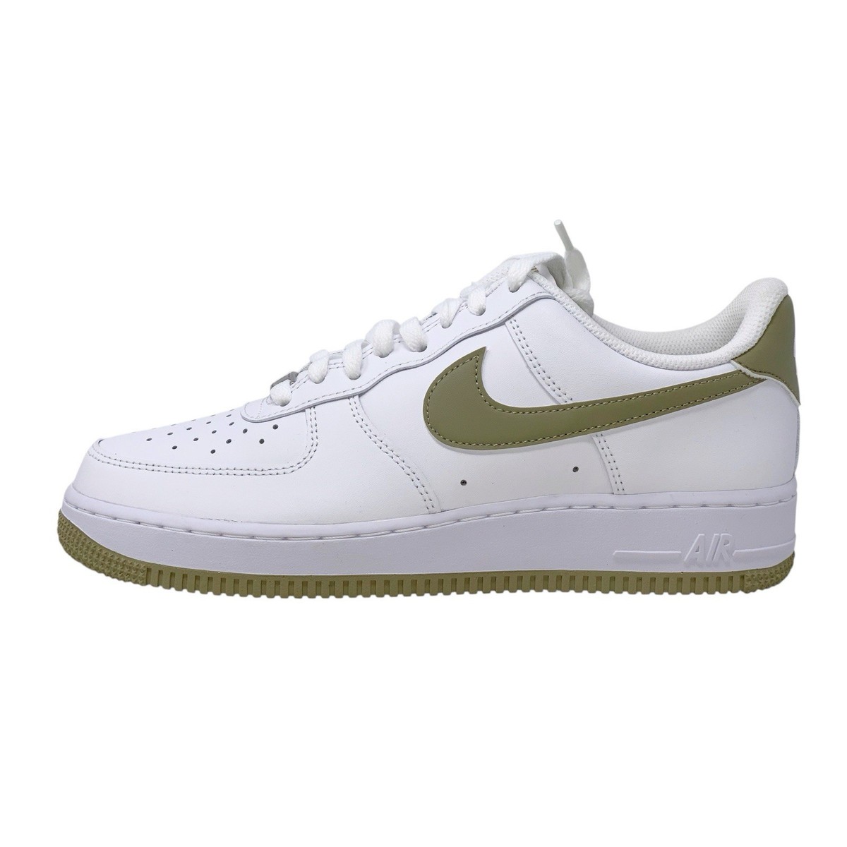 Nike Air Force 1 'Olive Green' White Sneakers, Size 12 BNIB FJ4146