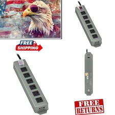 Eaton Heavy-Duty Power Strip: 6 Right-Angle Outlets, 15ft Cord  Metal Housing