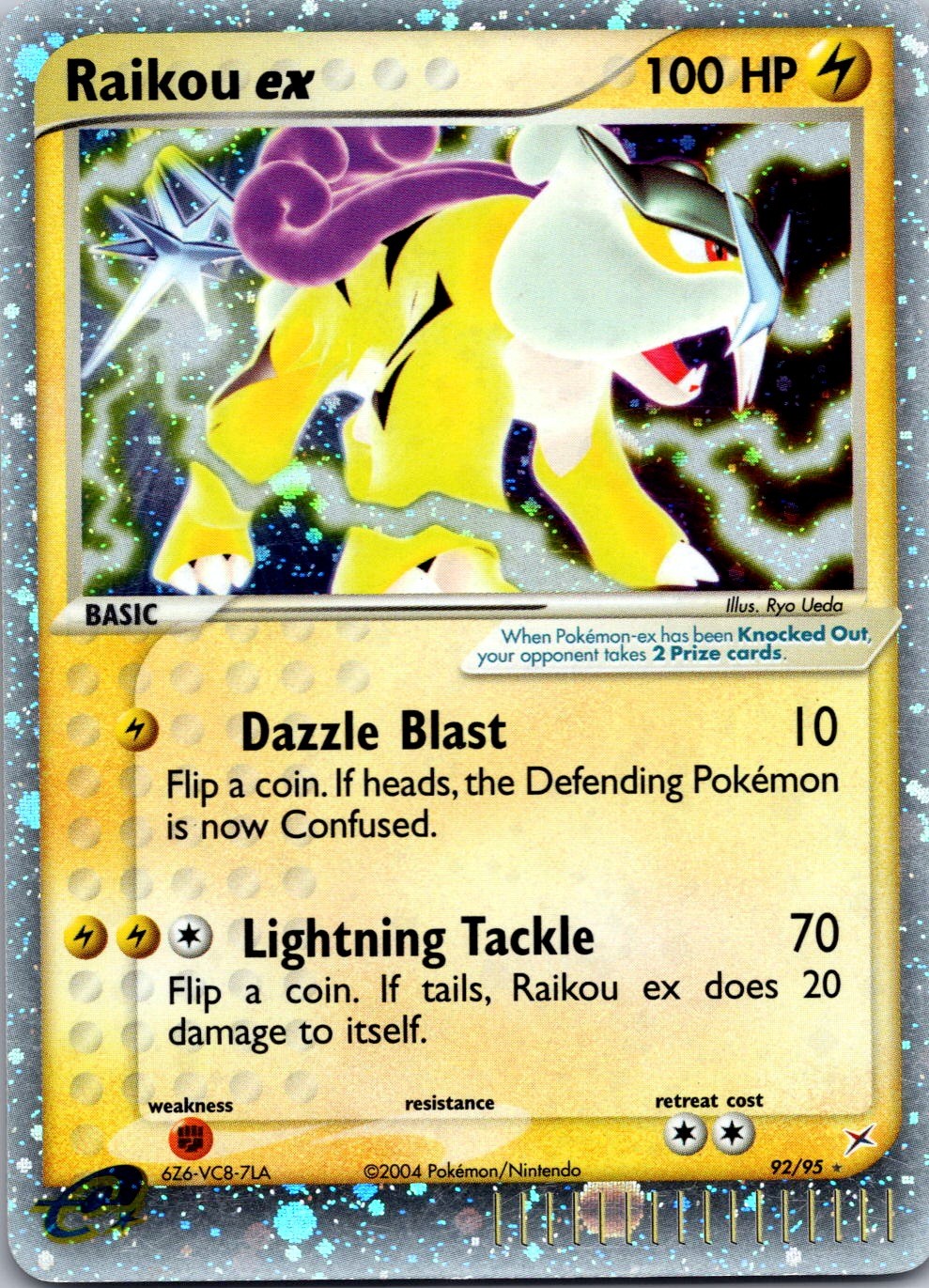 Raikou ex Ultra Rare Team Magma vs Team Aqua 92/95 NM