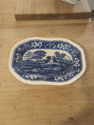  SPODE Copeland Blue Tower Small Platter 10 3/4'' By 7 & 3/4''