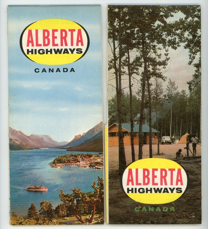 Vintage 1962 Alberta Canada Official Road Map
