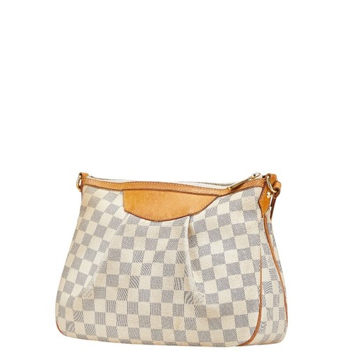 Louis Vuitton Damier Azur Siracusa PM Shoulder Bag N41113 White 316427 - Picture 2 of 10