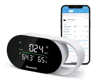 GoveeLife Smart Air Quality Monitor with PM2.5, WiFi, Temperature & Humidity Se