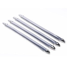 Chrome Auto Front Rear Self-Adhesive Bumper Protector Corner Guard Silver