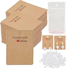 150 Pack Earring Cards for Jewelry Packaging DIY Earrings Holder Display Card wi