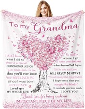 Grandma Gifts, Birthday Gifts for Grandma, Great 60"x 50",
