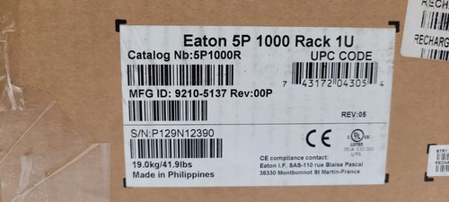 Eaton 5P1000R UPS 1000VA 770 Watt 120V Rackmount True SineWave (MISSING FACE) - Picture 13 of 13