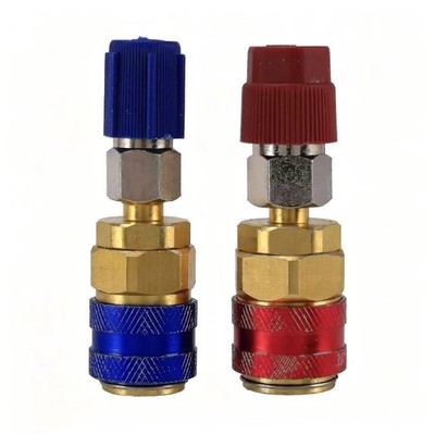2x Adapter R134a Car A/C High Low Pressure Connection Extension Adapters M S