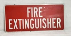 Fire Extinguisher Vintage Metal Display Sign Eye Catching Garage Retro Painted