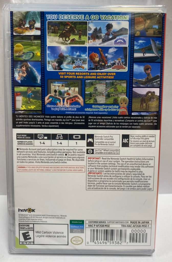 Go Vacation Nintendo Switch Brand New Sealed Game Special (Sports