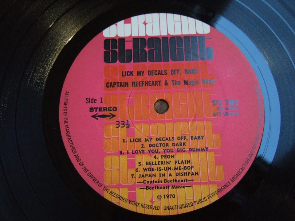 CAPTAIN BEEFHEART - LICK MY DECALS OFF, BABY - 1st A1/B1 STRAIGHT SS 1063 EX/NM - Image 4 of 4