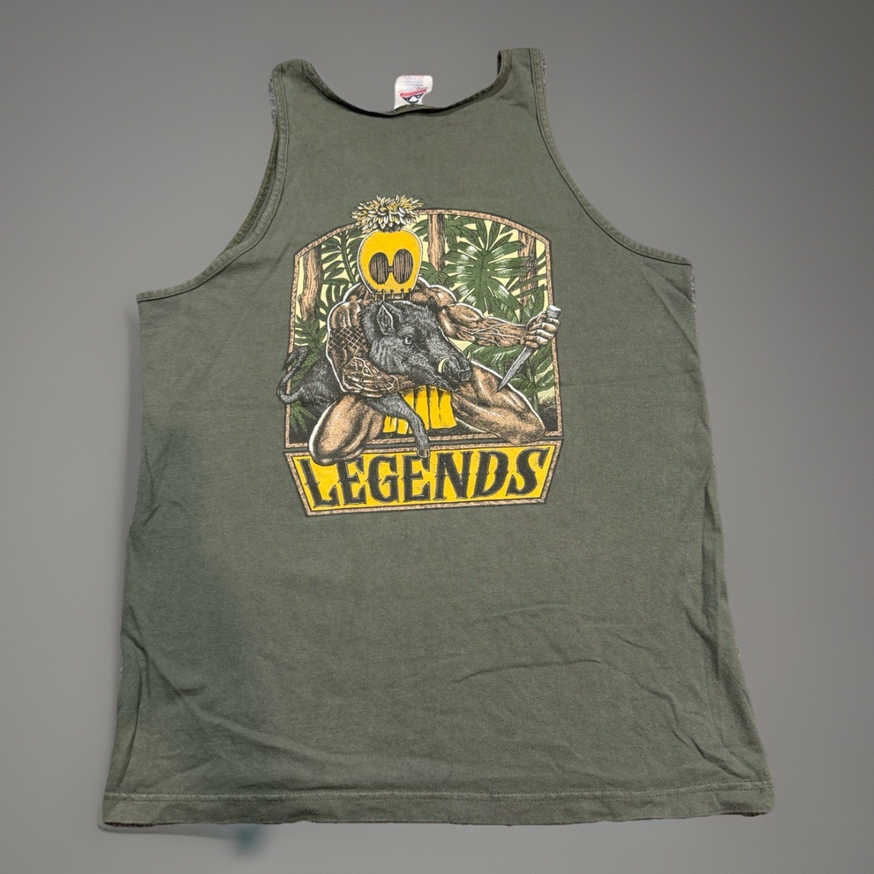 Vintage 90’s Hawaiian Legends Ikaika Warrior Tank Top T Shirt Strength Sz Large