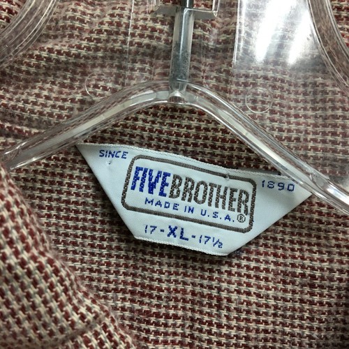 VINTAGE Five Brother Button Up Shirt Extra Large Adult Red Plaid Pockets Mens XL - Picture 4 of 8