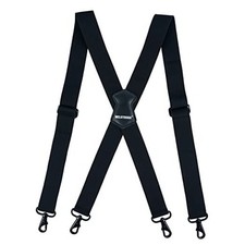 Men's Suspender 1.5/2 Inch Wide Suspenders Full Elastic X 1.5 inch 1.5 Black