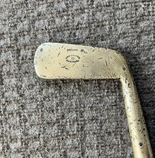 Antique Vintage Hickory Brass Head putter 36" D1 Swing Weight