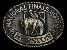 UD07122 NOS NFR  1979 NATIONAL FINALS RODEO  HESSTON COLLECTOR BELT BUCKLE
